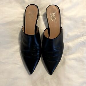 Franco Sarto Leather Pointed Toe Mules Sz 10